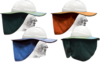 Hard Hat Shade with cloth lined brim - White, Green & Navy available